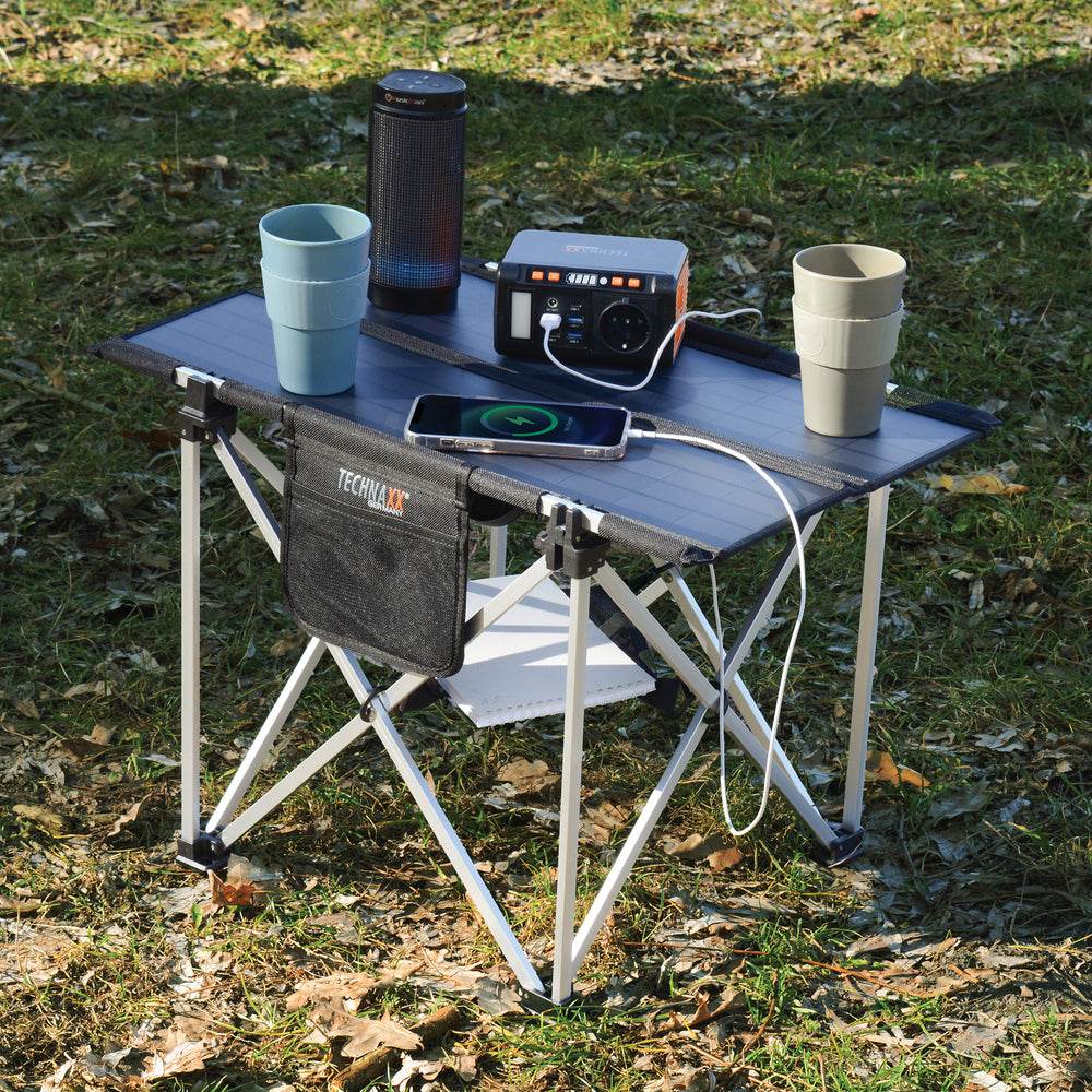 Technaxx 5083 20W Solar Camping Table with USB Ports