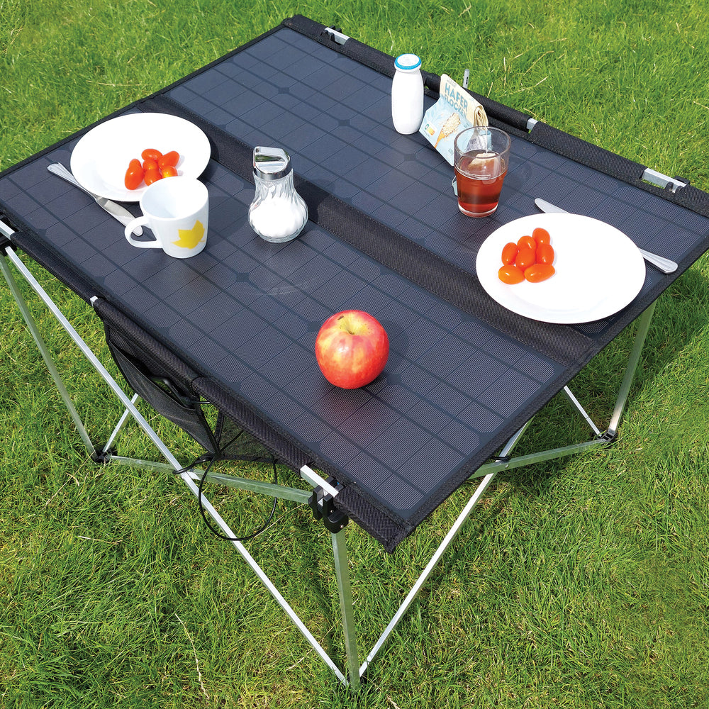 Technaxx 5084 60W Folding Solar Camping Table with USB Ports