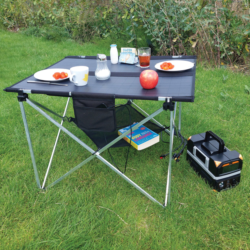 Technaxx 5084 60W Folding Solar Camping Table with USB Ports