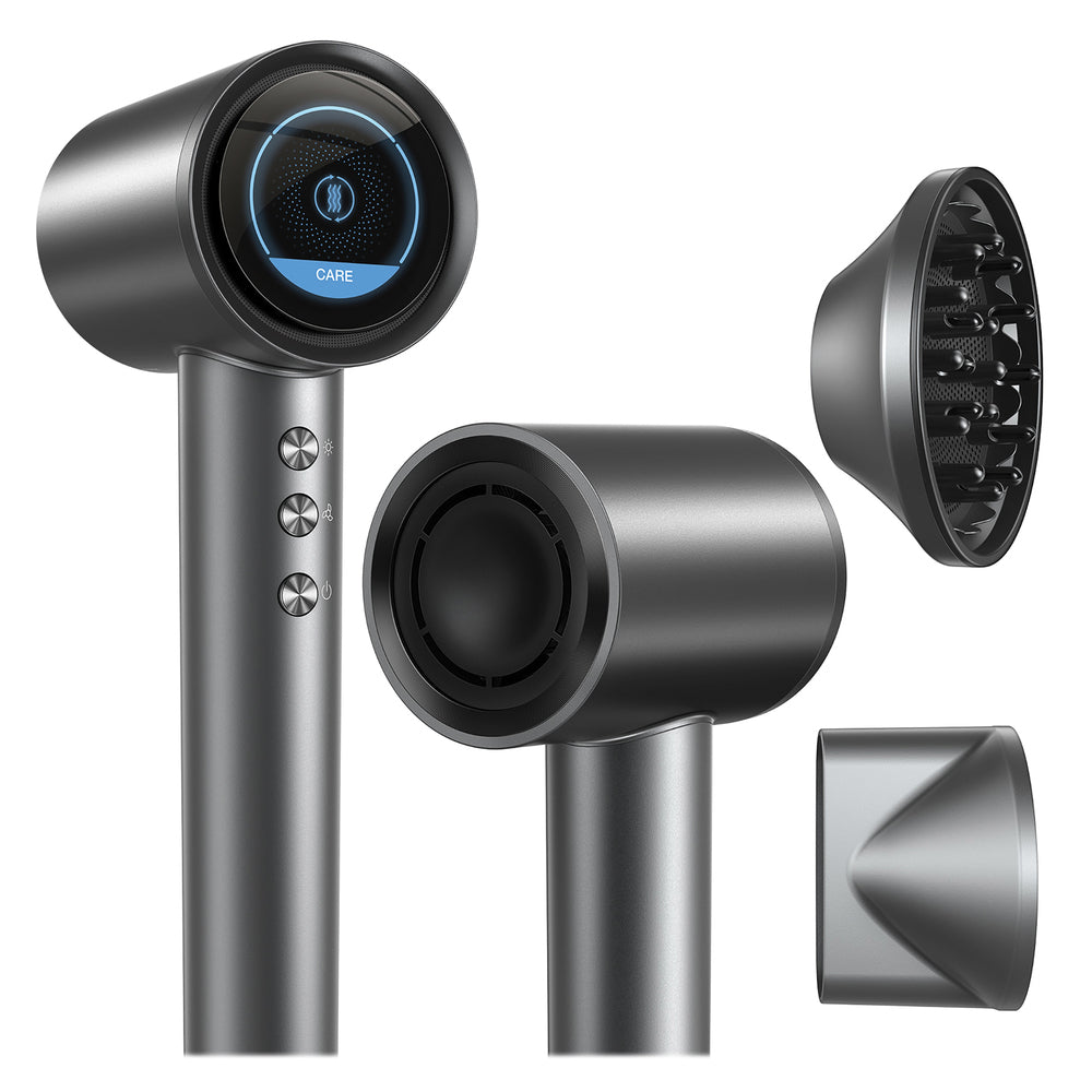 Torras X00HR2003 Hair Dryer Gray LCD Display High-Speed 1600W