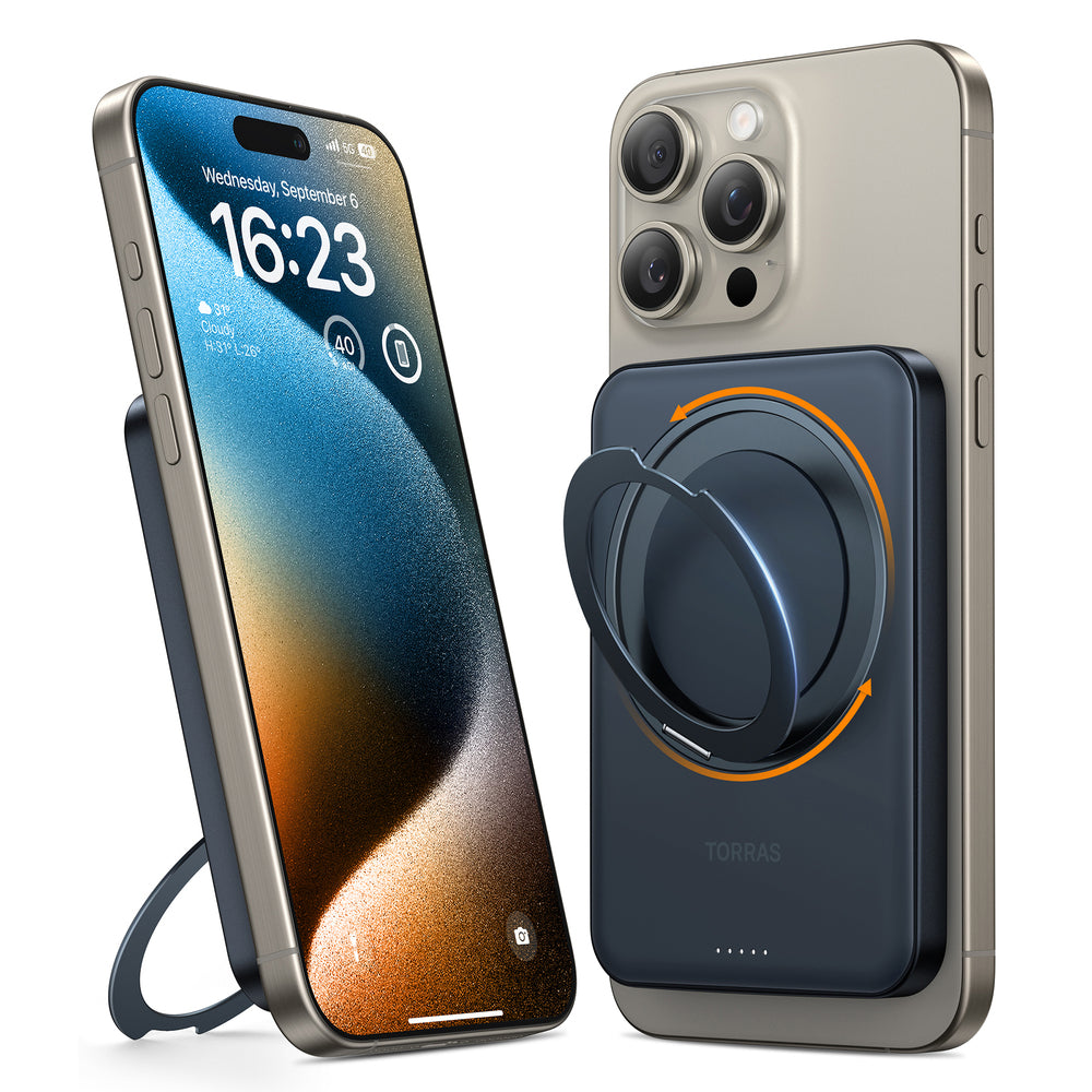 Torras X00PB2002 5000mAh Wireless Power Bank with Rotatable Kickstand