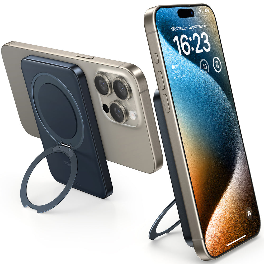 Torras X00PB2002 5000mAh Wireless Power Bank with Rotatable Kickstand