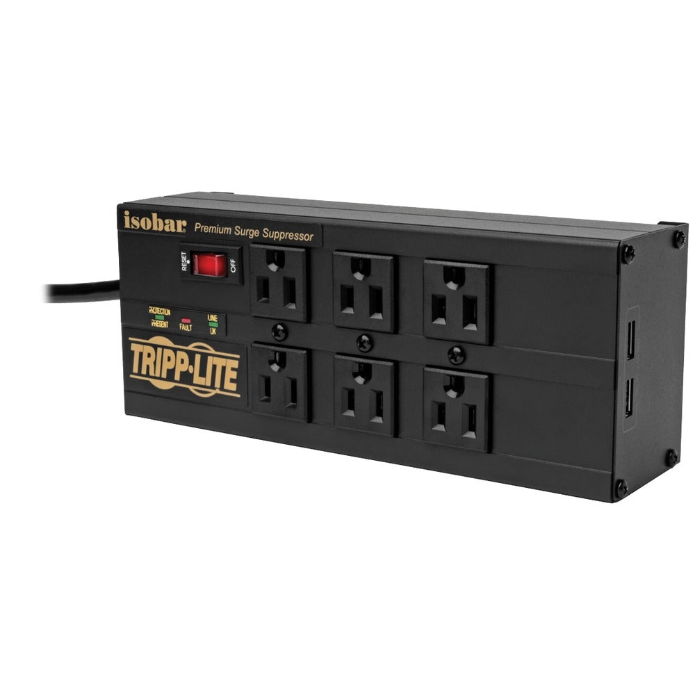 TRIPP LITE IBAR6ULTRAUSBB ISOBAR SURGE PROTECTOR 6 OUTLET 2 USB CHARGING PORTS Image 1