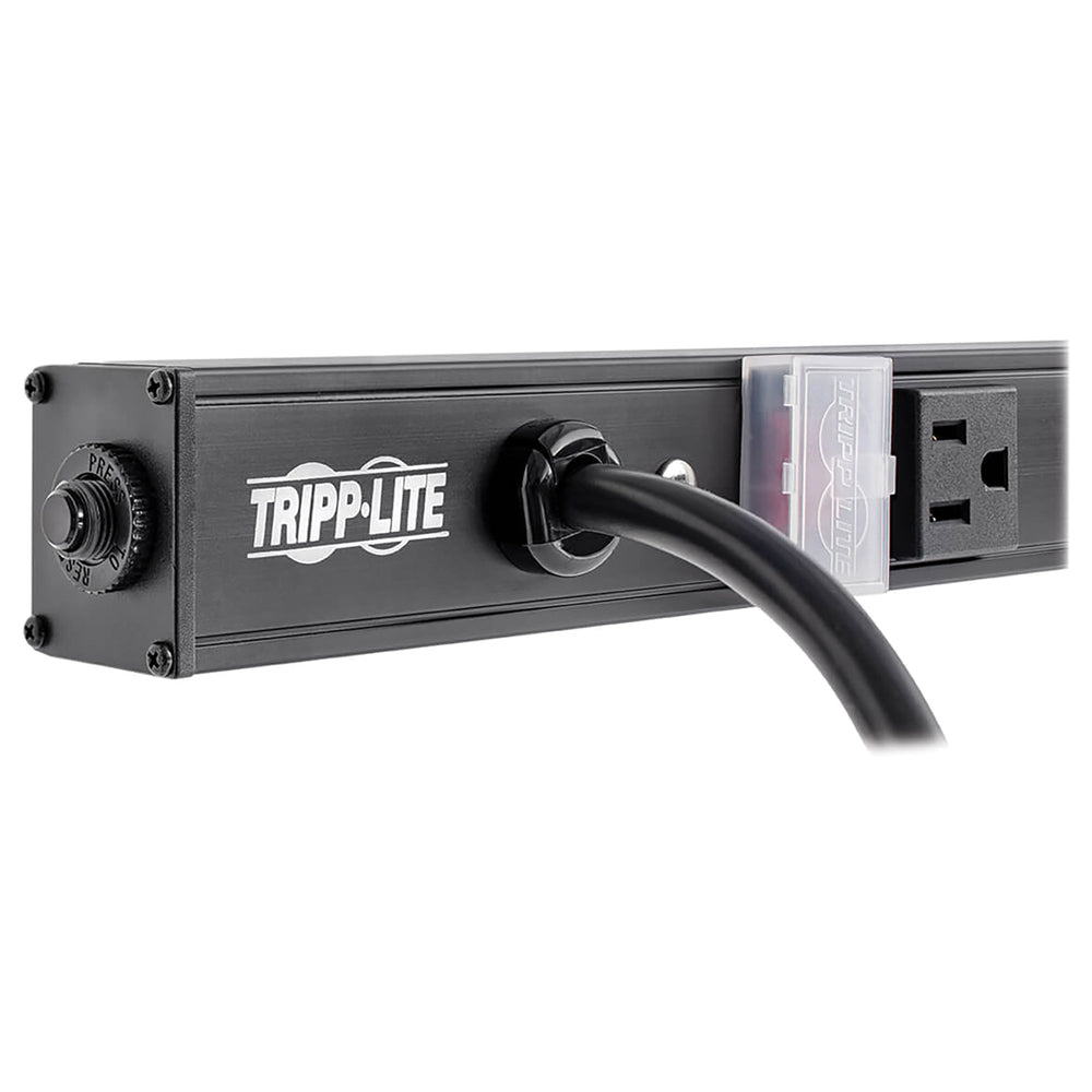 TRIPP LITE PS2408B 8 Outlet Power Strip 5-15R 15Feet Cord Vertical 5-15P 24Inch