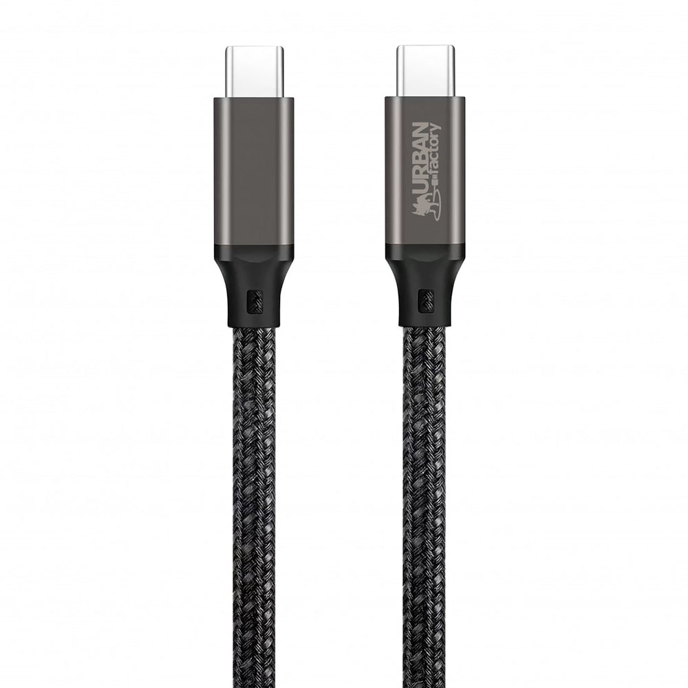 Urban Factory CAB03UF USB-C to USB-C Cable 100W 10Gbps 2m White E-Mark Image 1
