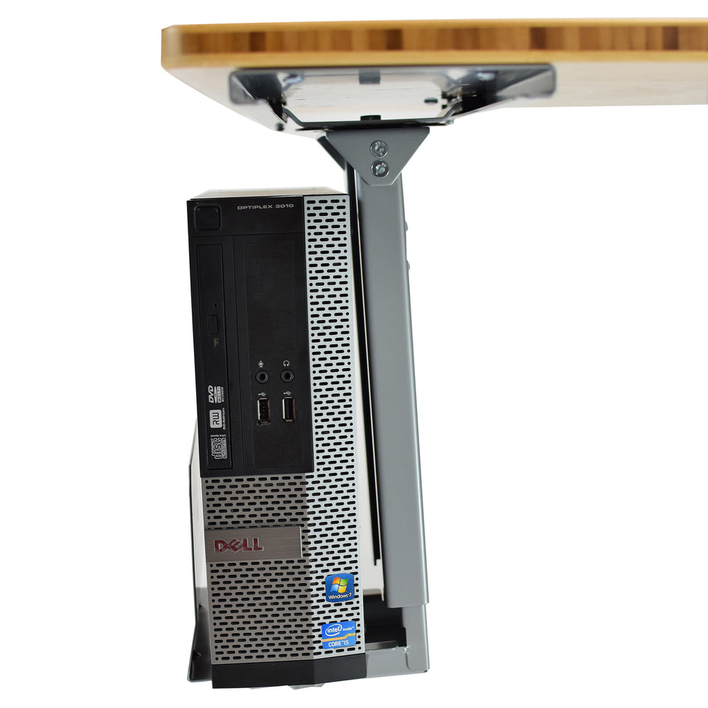 Uncaged Ergonomics CPU1G Under-Desk CPU Holder - Swivels 360deg, Adjustable Height & Width