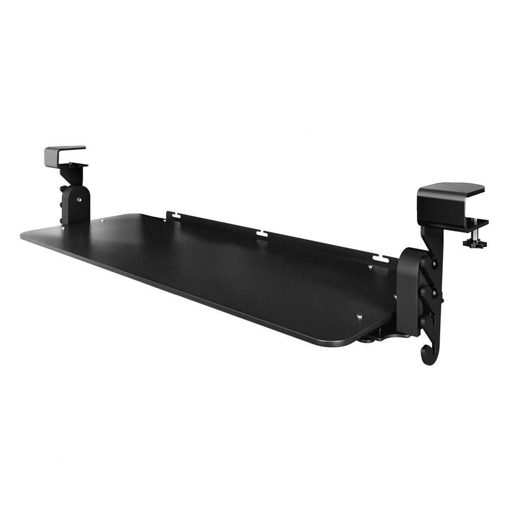 Uncaged ergonomics KT4-B Keyboard Tray - Clamp-On Slide-Out, Black Image 1