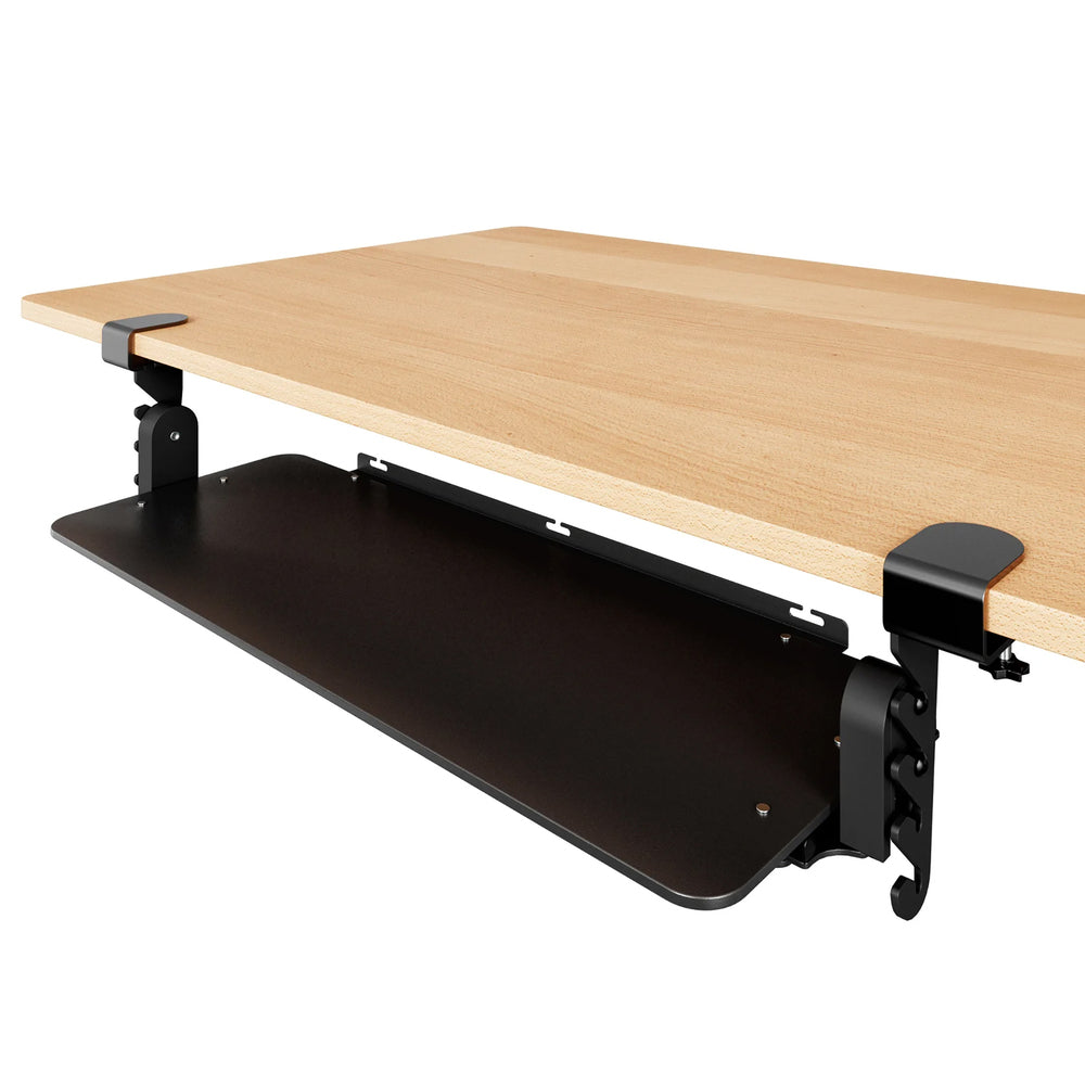 Uncaged ergonomics KT4-B Keyboard Tray - Clamp-On Slide-Out, Black