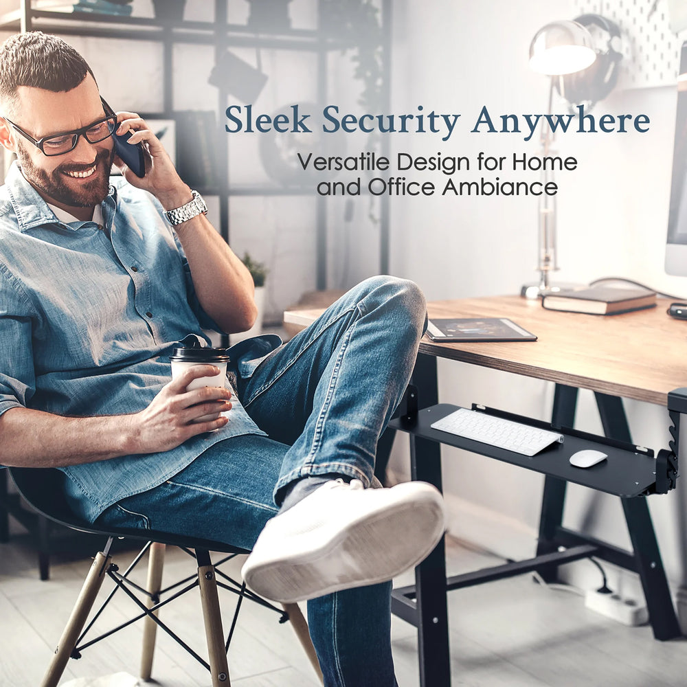 Uncaged ergonomics KT4-B Keyboard Tray - Clamp-On Slide-Out, Black