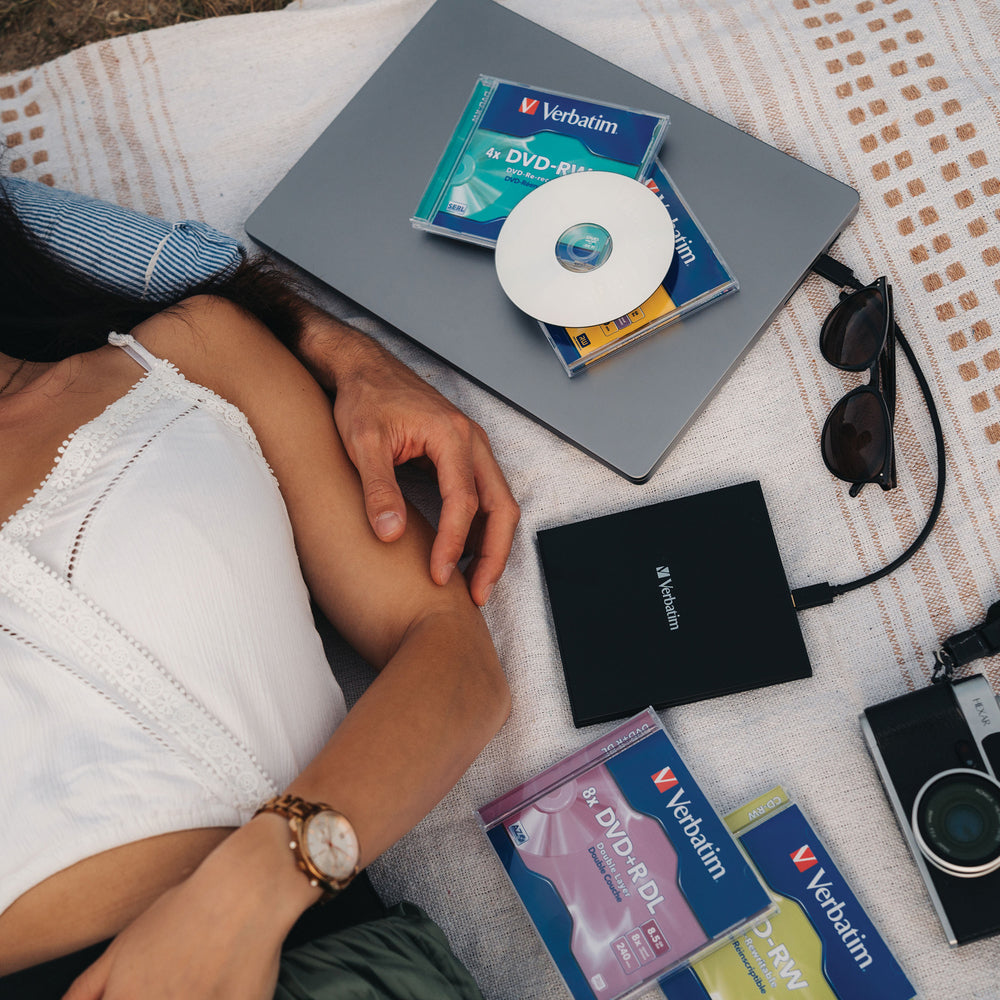 Verbatim 43888 UHD 4K Slimline Blu-Ray Writer External USB 3.1