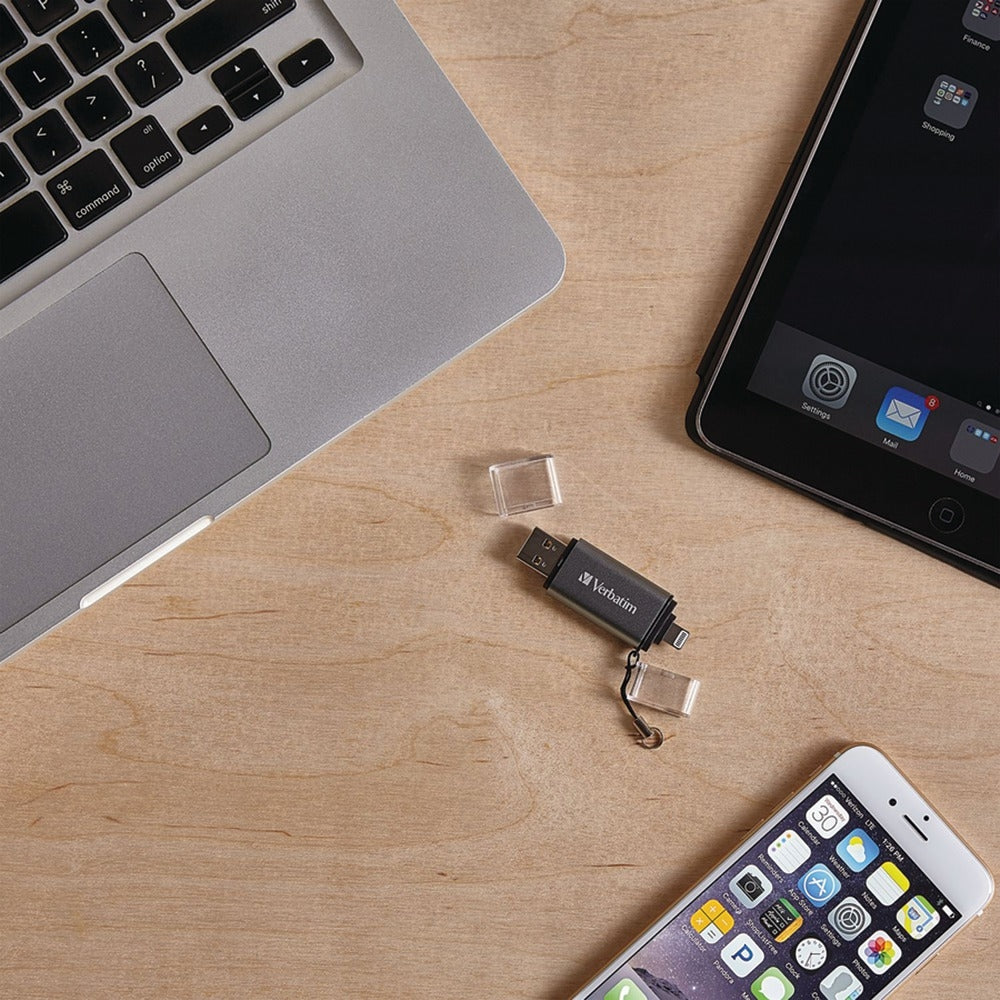Verbatim 49301 64GB iStorengo Dual Flash Drive USB 3.0 Apple Lghtng