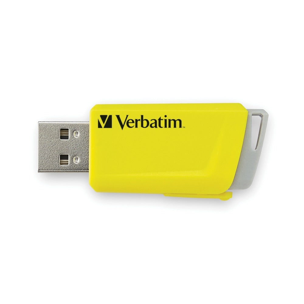 Verbatim 70376 16GB USB Flash Drive 2Pk Blue Yellow - Store 'N' Click