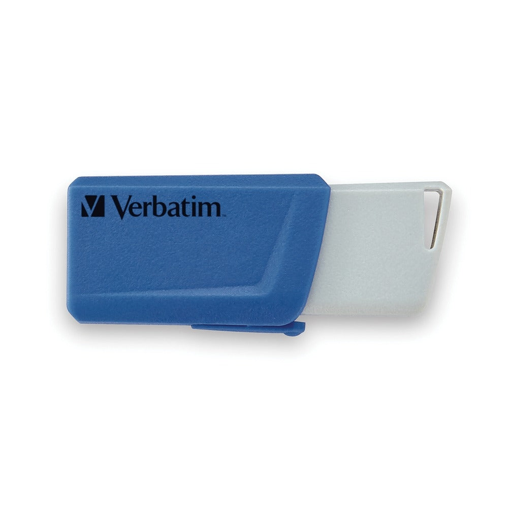 Verbatim 70376 16GB USB Flash Drive 2Pk Blue Yellow - Store 'N' Click