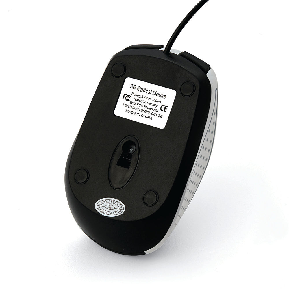 Verbatim Americas LLC 99740 Corded Notebook Optical Mouse - White