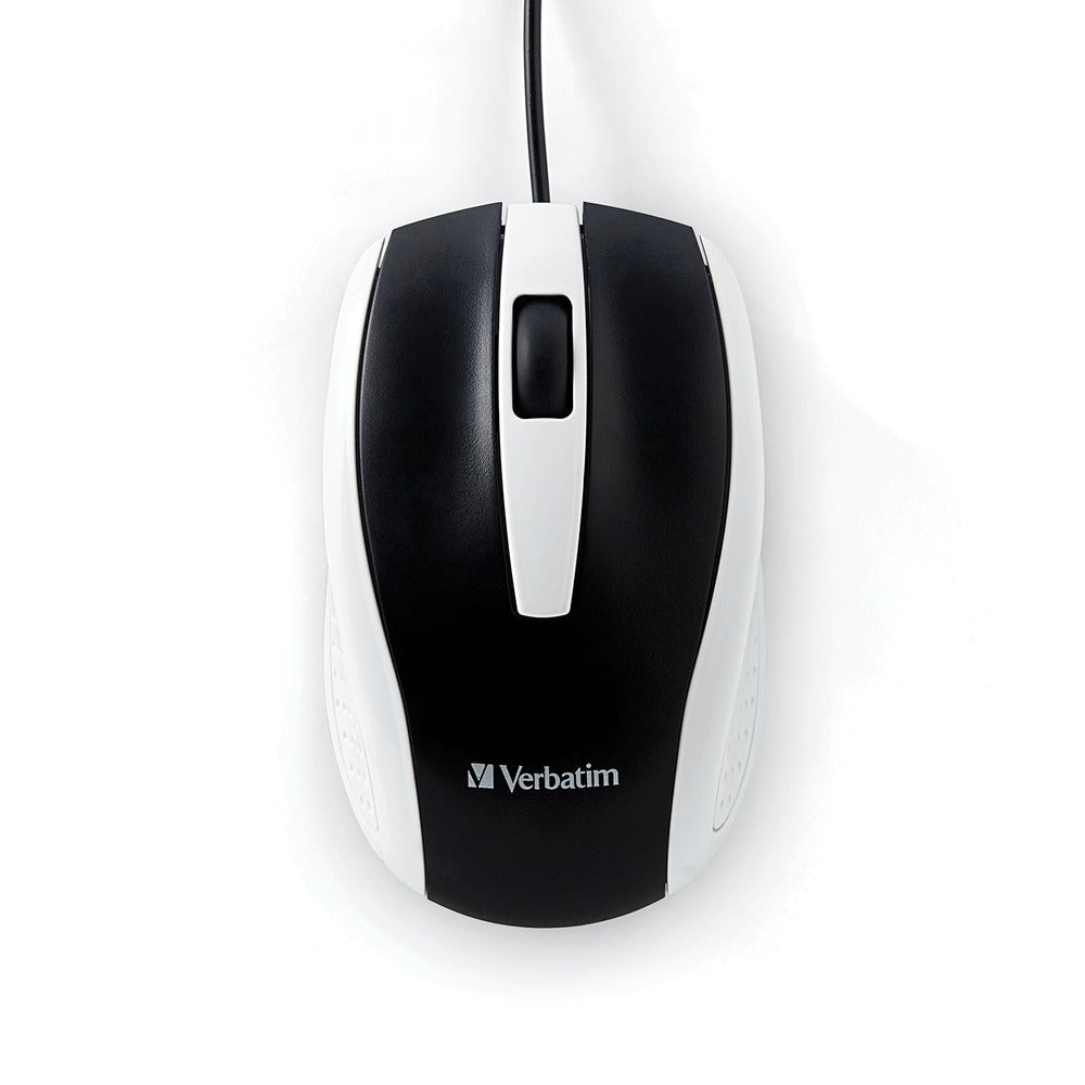Verbatim Americas LLC 99740 Corded Notebook Optical Mouse - White