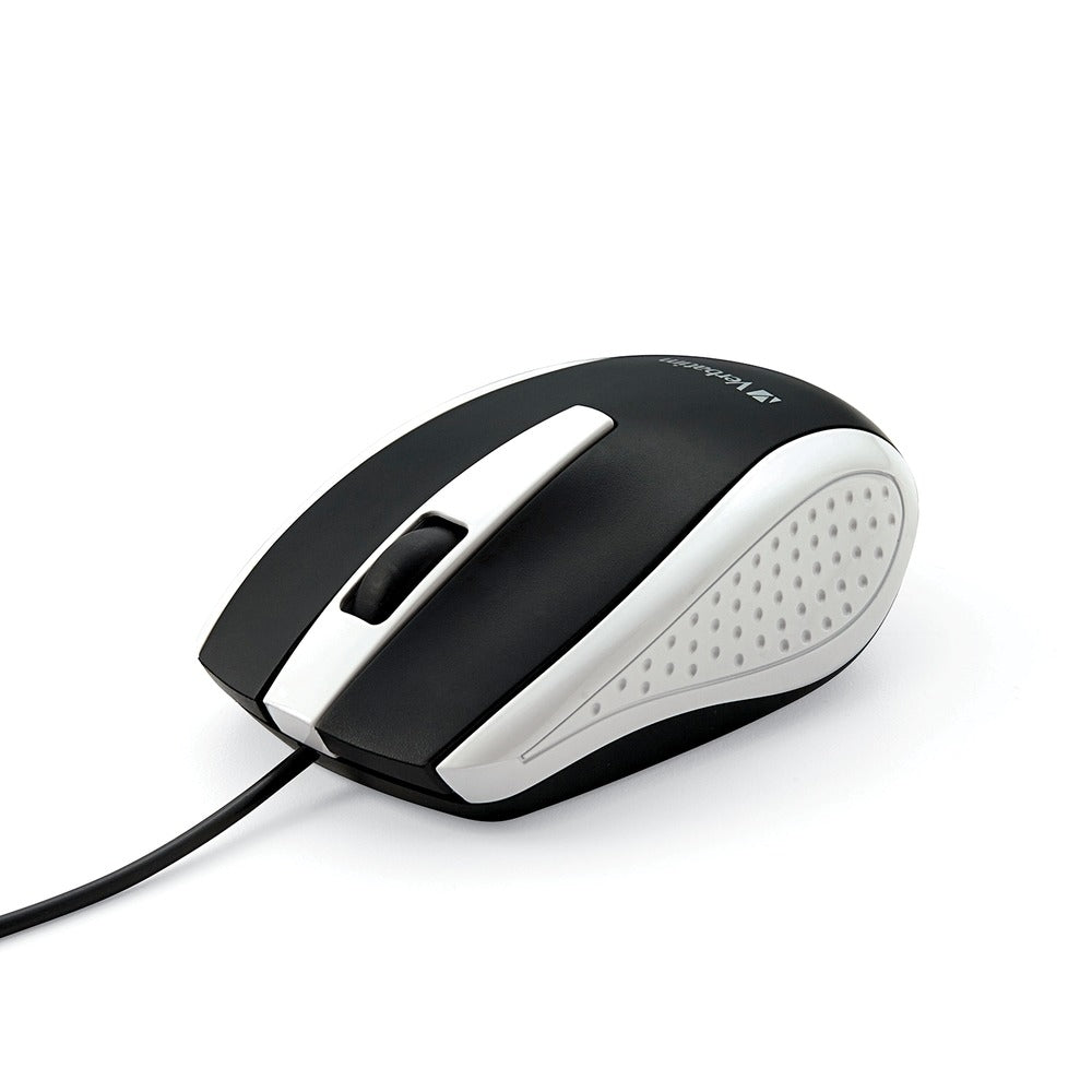 Verbatim Americas LLC 99740 Corded Notebook Optical Mouse - White