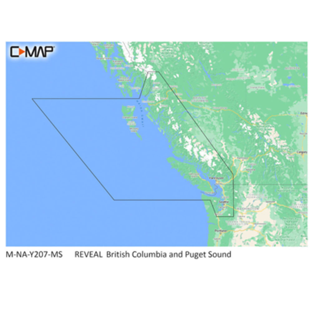 CMAP M-NA-Y207-MS Reveal Chart Brtsh Clumba-Puget Snd Image 1