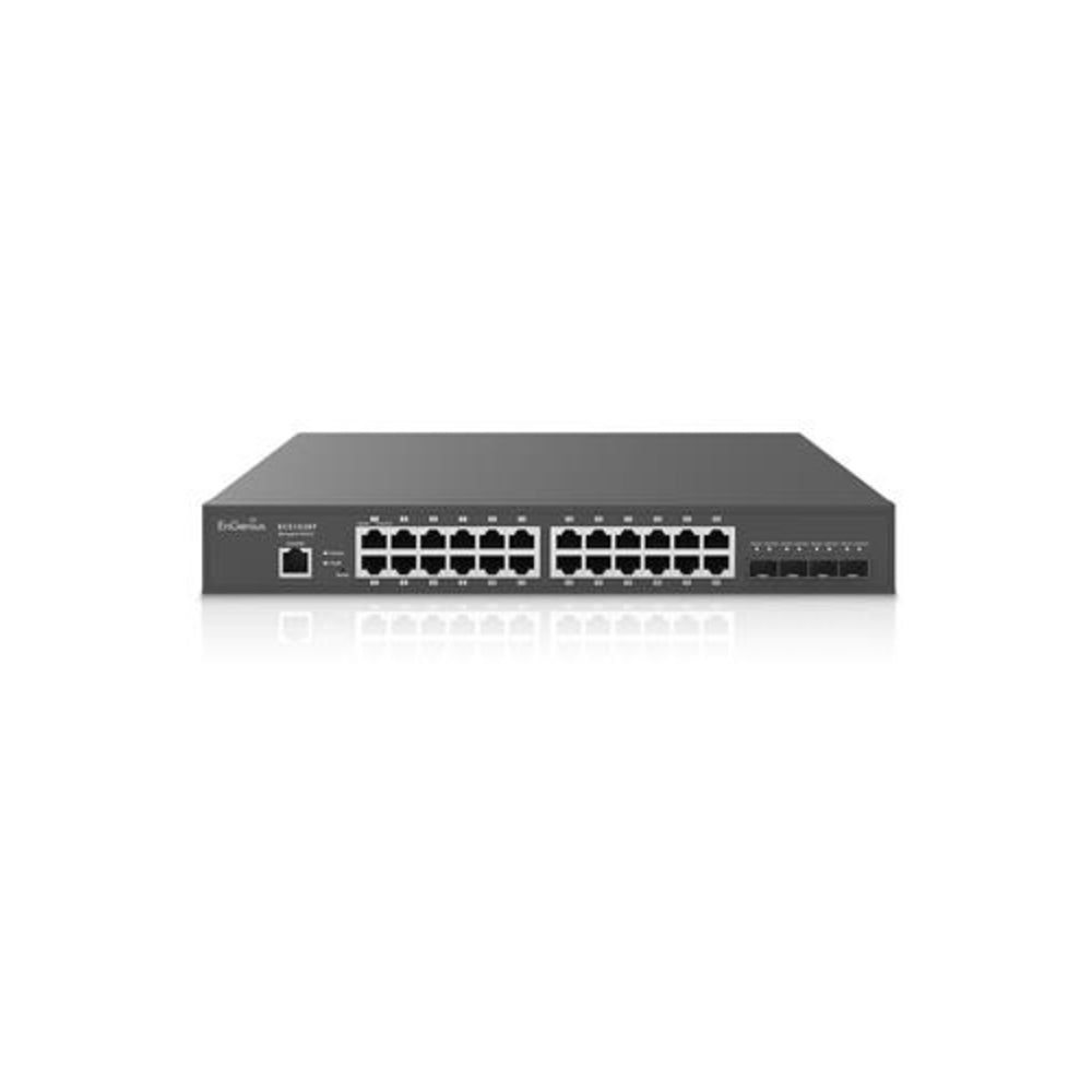EnGenius ECS1528T Gigabit Switch 24Pt Cloud Managed Compact with 4 SFP+ Image 1