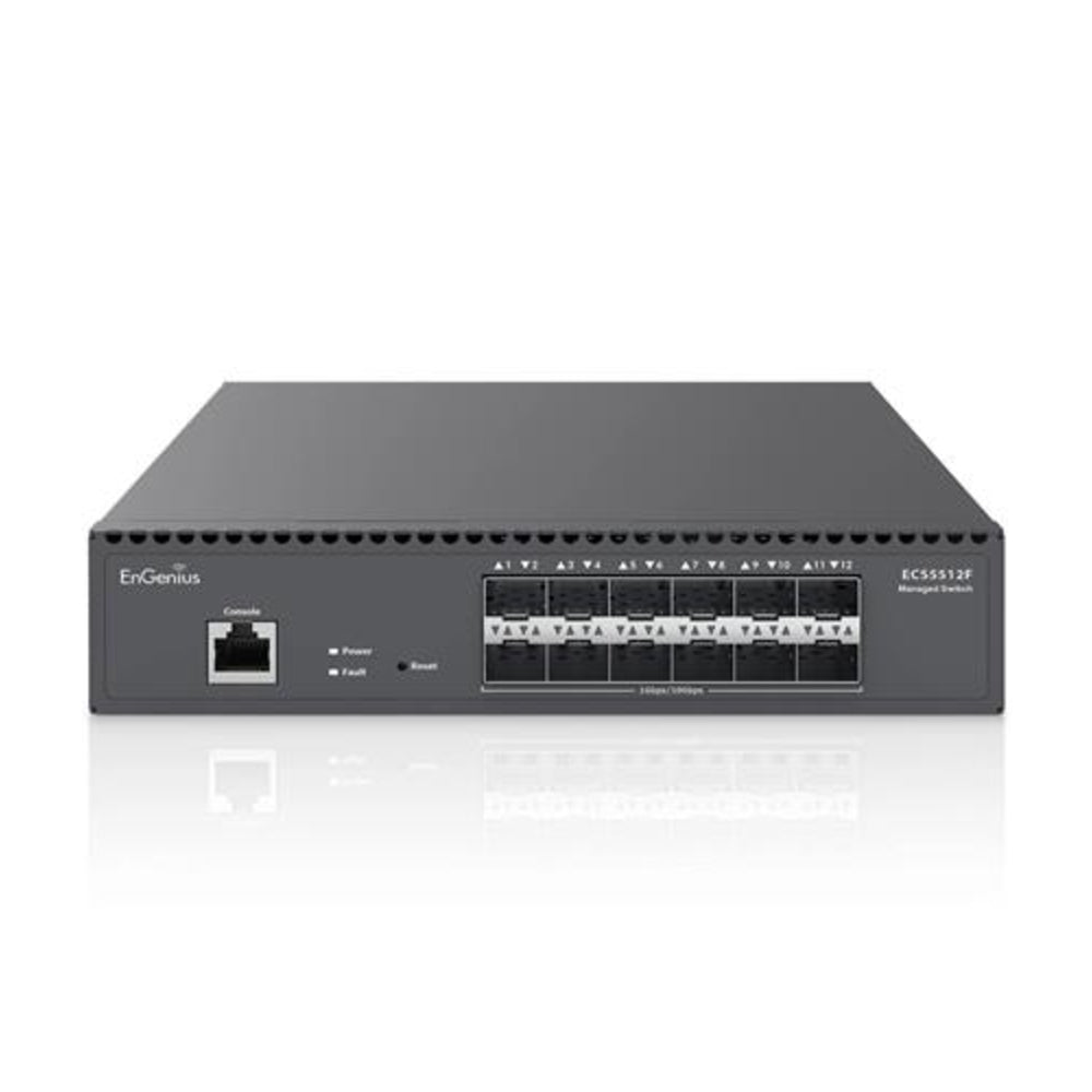 EnGenius ECS5512F 12-Port Cloud Managed 10 Gigabit SFP+ Switch Image 1