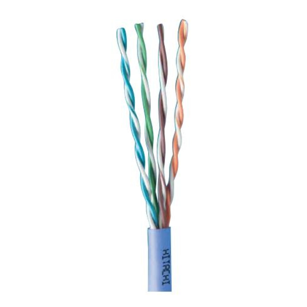 Hitachi 39419-8-BL2 Cat5E Plenum Cable 1000Ft Blue Image 1