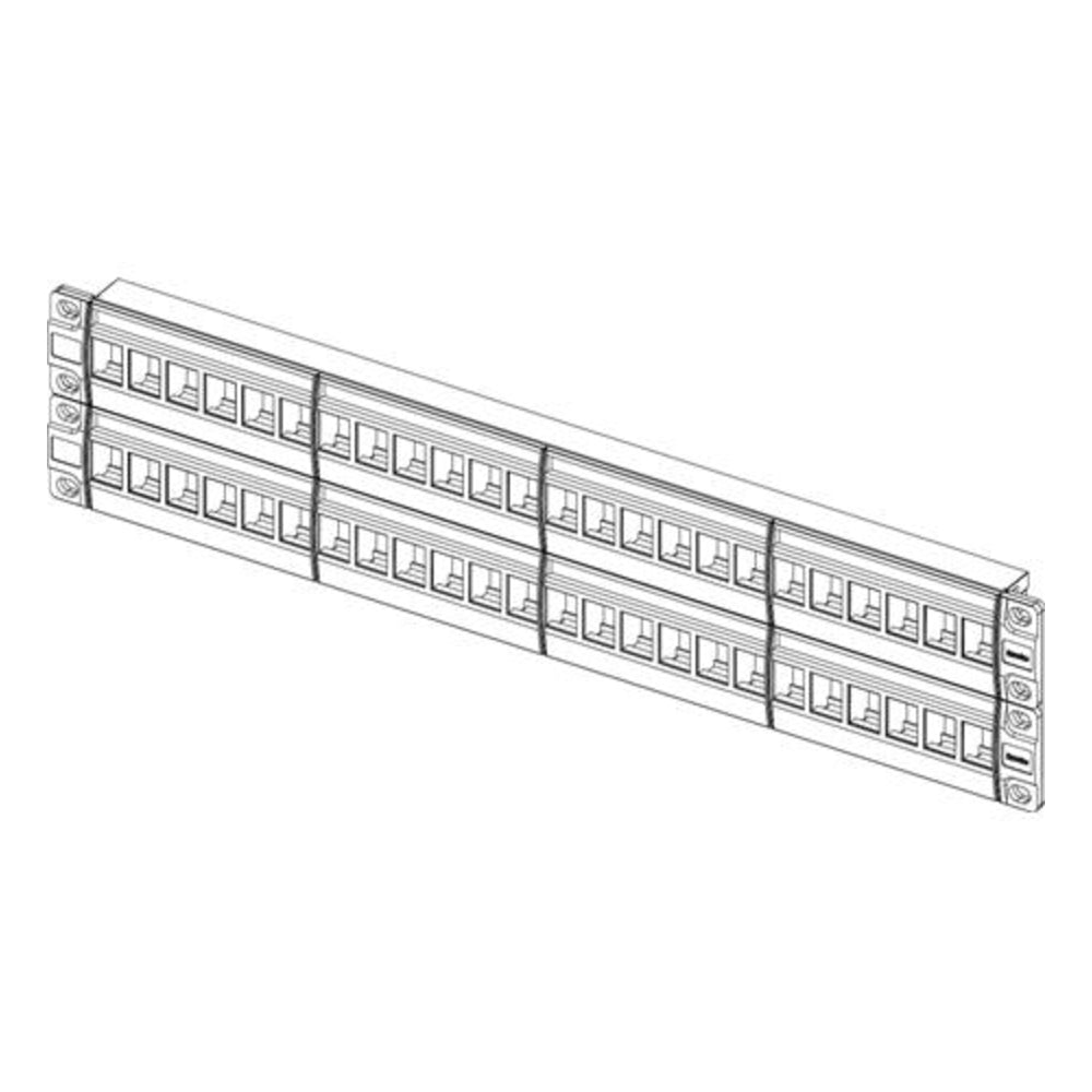 Hyperline Ppbl4-19-48-Rm Modular Blank Patch Panel 48 Ports 2U Image 1
