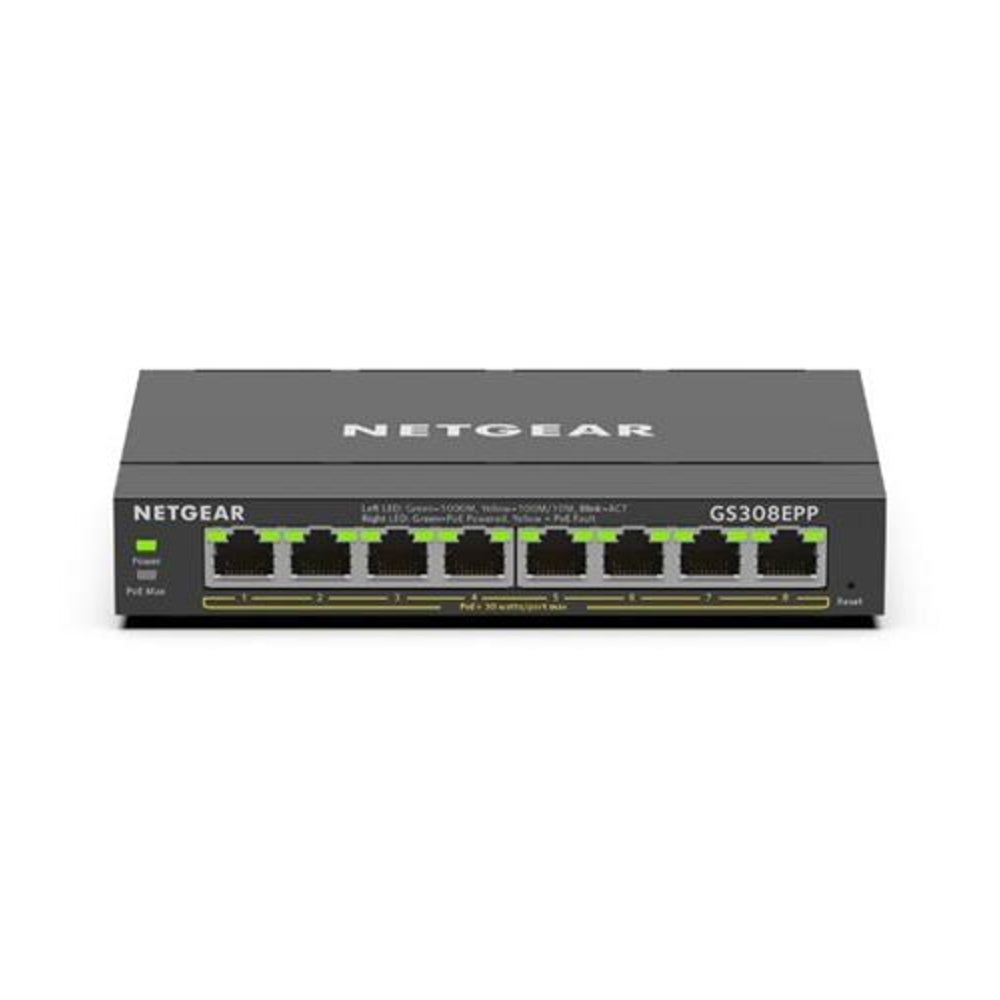 Netgear GS308EPP-100NAS 8-Port PoE+ Ethernet Switch Image 1