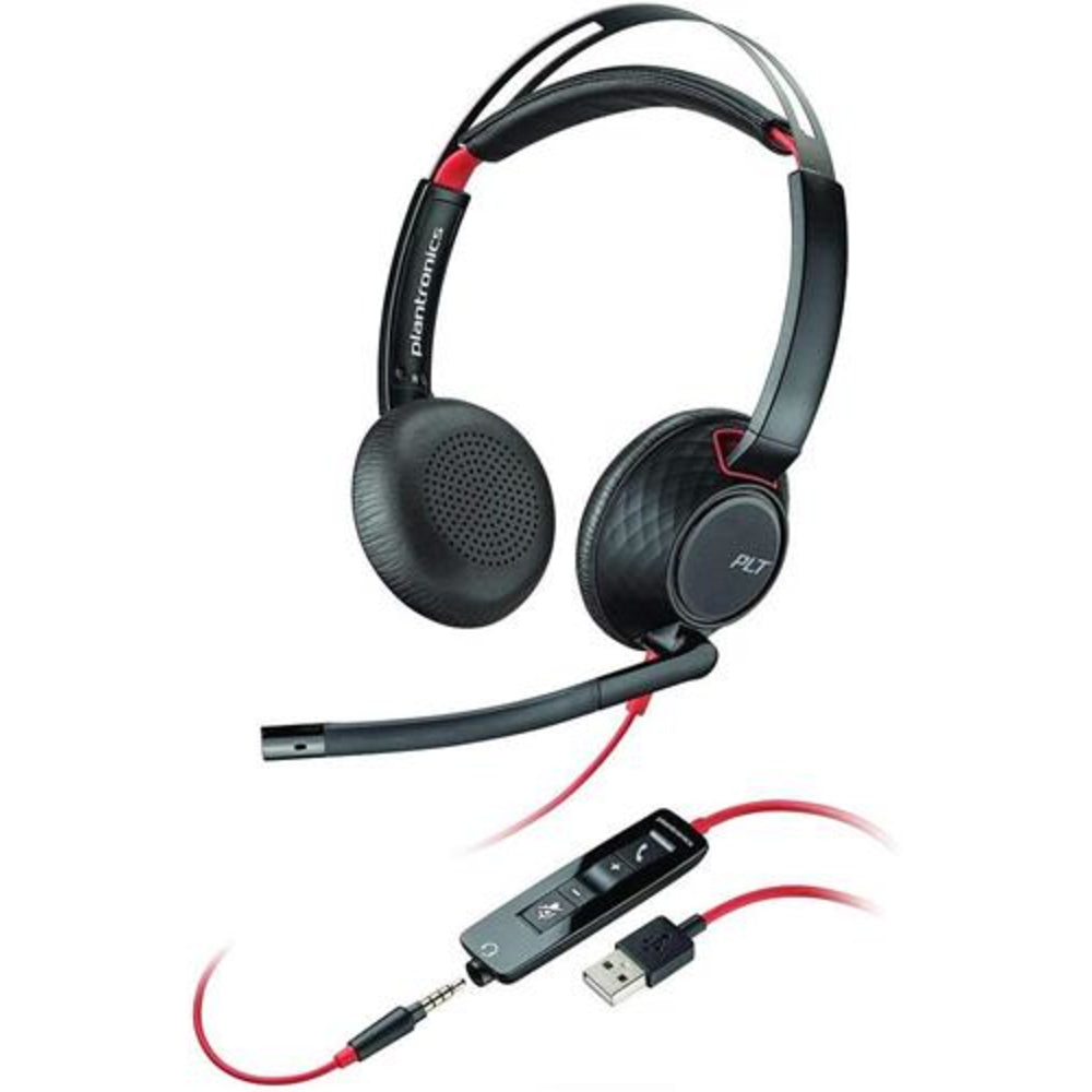 HP 8X231AA Poly Blackwire 5220 Stereo USB-C Headset +3.5mm Plug Image 1