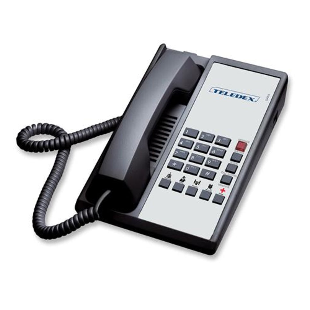 Cetis Dia651391 Teledex Diamond +5 Black Single-Line Guestroom Telephone Image 1