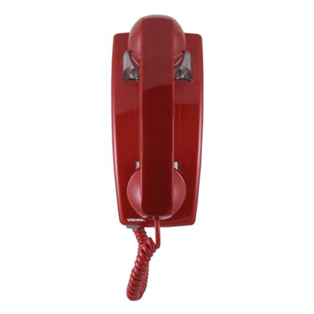 Viking Electronics K-1900W-IP Classic Voip Wall Phone Auto Dialer Red Color Image 1