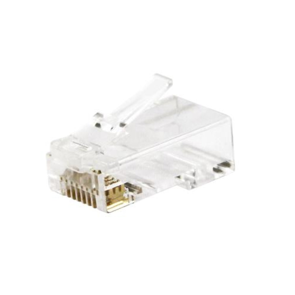 Wavenet RJ45-Utp-100Pk Cat6 Modular Plug - Rectangular Entry for Round Style Solid or Stranded Cables Image 1