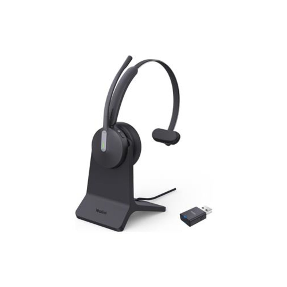 Yealink 1208698 WH64 Mono Headset with Charging Stand - Teams DECT & BT Wireless Image 1