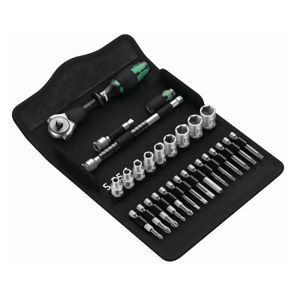 Wera 05 004016 001 8100 Sa 6 Zyklop Metric Speed Ratchet Set 28 Piece 1/4""