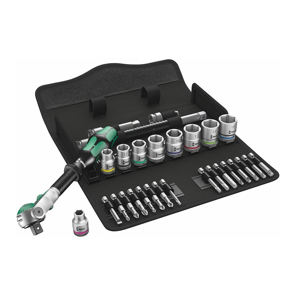 Wera 8100 Sb 6 Zyklop Ratchet Set 3/8 Drive - 29 Pcs Metric Image 1