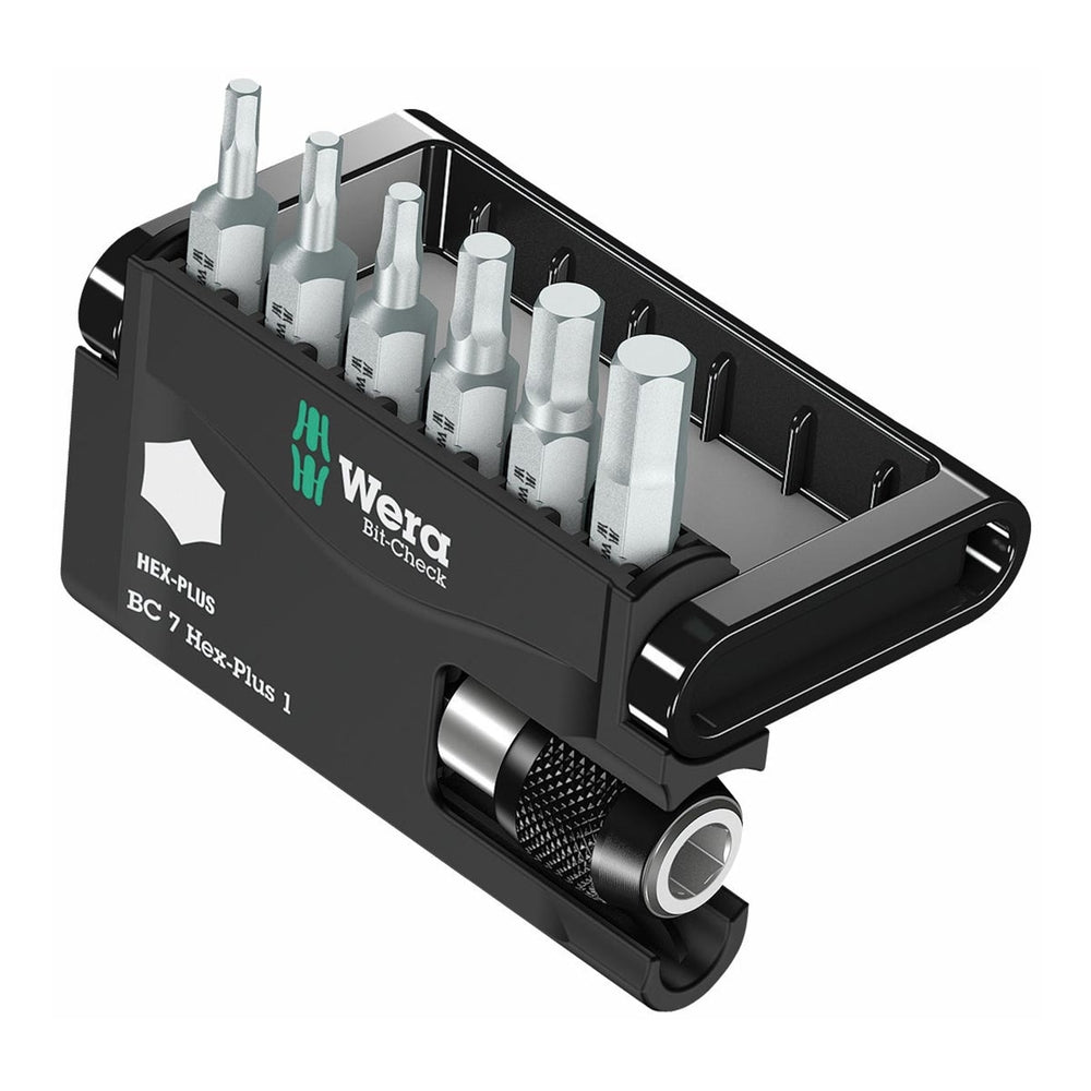 Wera 05056168001 Hex-Plus Bit Set 7 Piece - Metal Check Sheet Image 1
