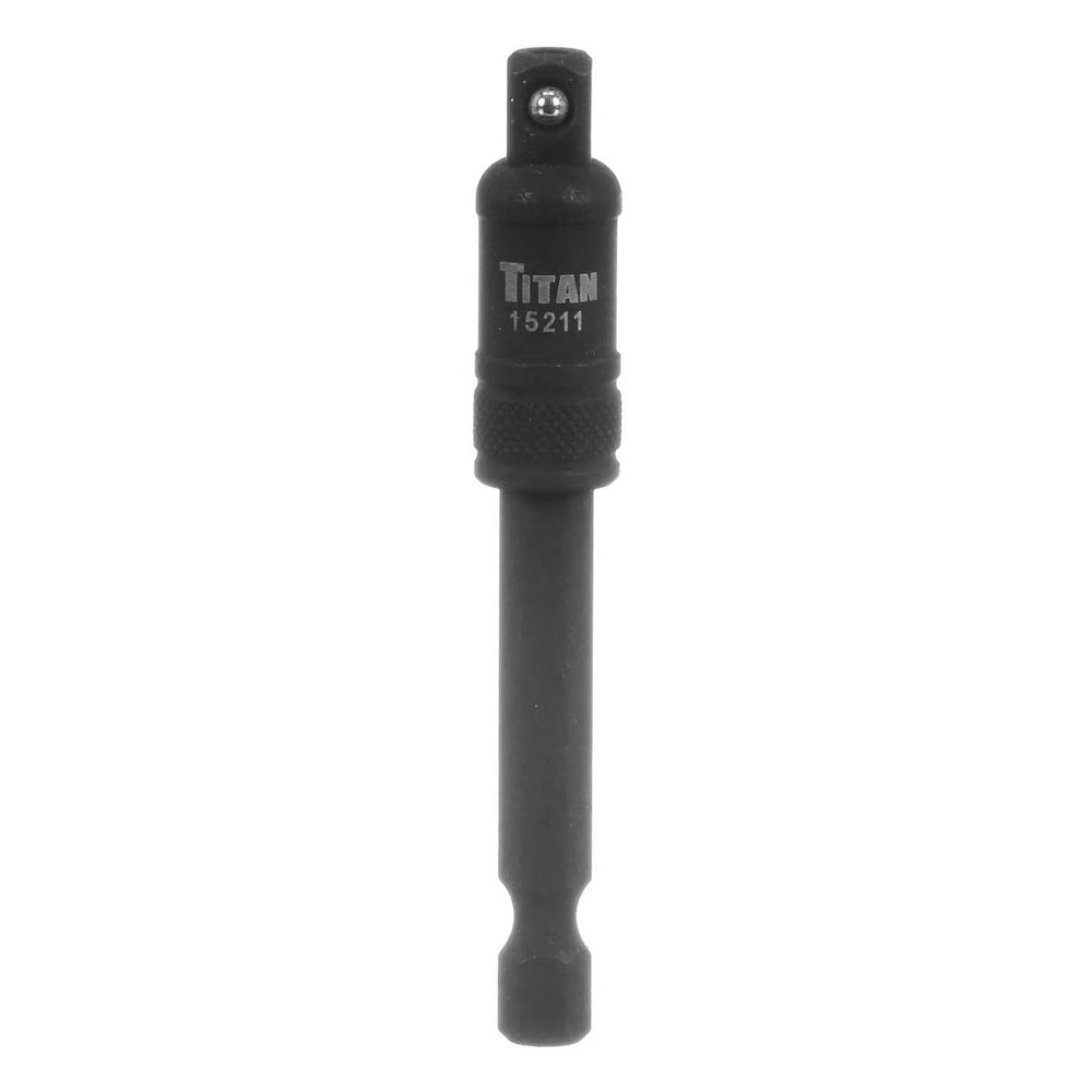 Titan 15211 3" Hex Shank 1/4" Drive to Locking Square Socket Adapter Image 1