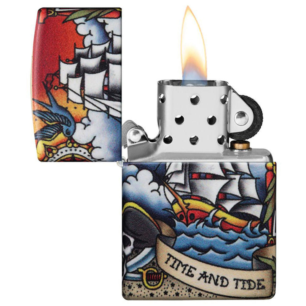 Zippo 49532 Windproof Lighter Nautical Tattoo Design
