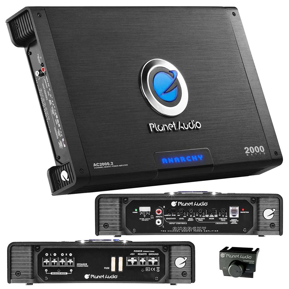 Planet Audio AC2000.2 MOSFET 2Ch Amplifier 2000W Anarchy Series Image 1