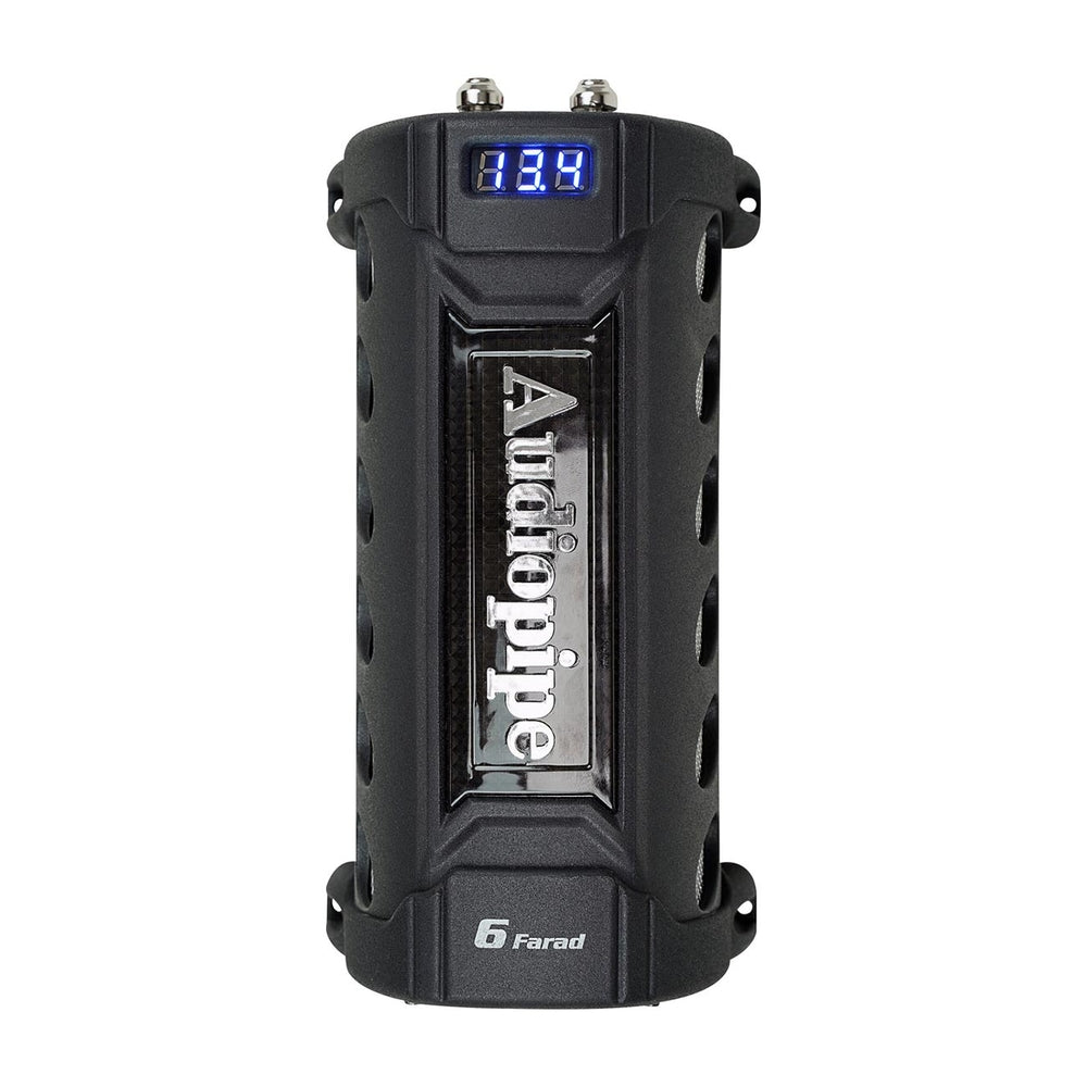 Audiopipe Acap-D6000 6 Farad Power Capacitor with Digital Voltage Display Image 1