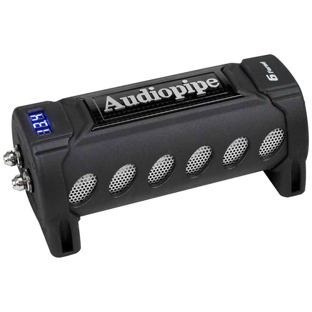 Audiopipe Acap-D6000 6 Farad Power Capacitor with Digital Voltage Display