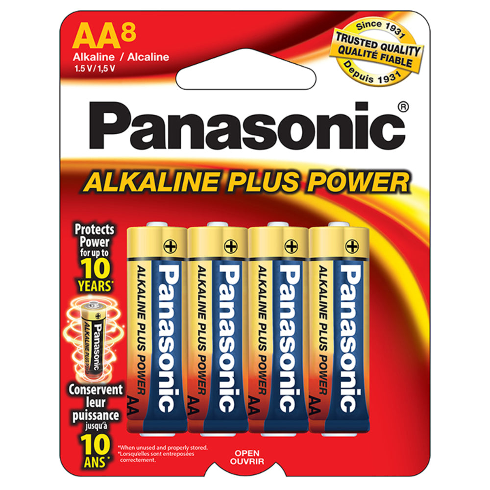Panasonic AM-3PA/8B AA Alkaline Batteries 8-Pack Image 1