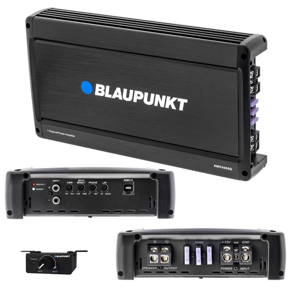 Blaupunkt Amp4000D Class D Monoblock Amplifier 1000W Rms/4000W Max Image 1