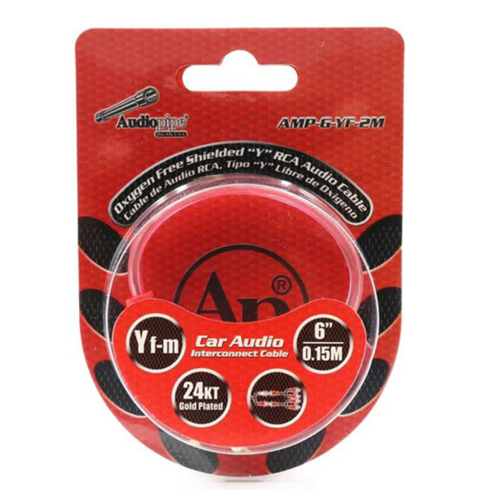 Nippon AMPGYF2M RCA Splitter Audiopipe 1F-2M Installer Series  Clear