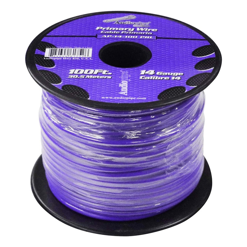 Audiopipe AP14100PL 14 Gauge 100Ft Primary Wire Purple Image 1