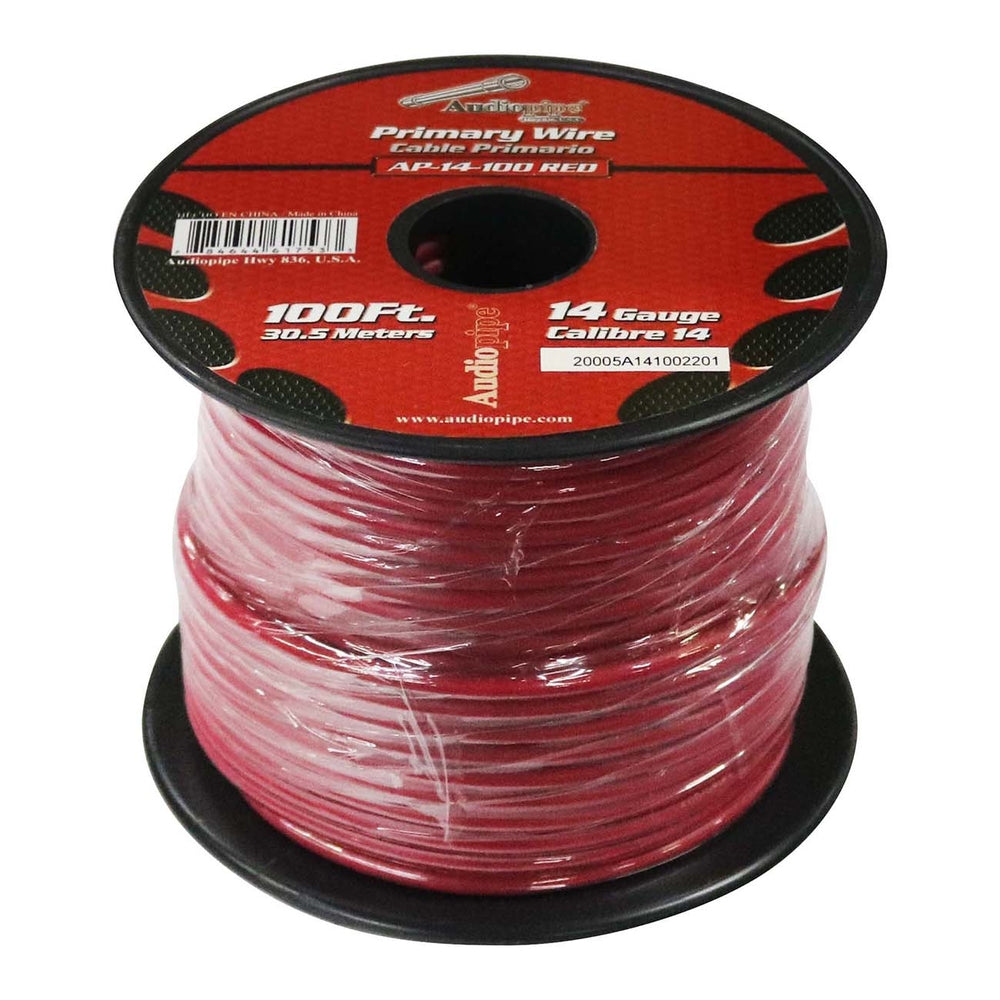 Audiopipe AP14100RD 14 Gauge 100Ft Red Primary Wire Image 1
