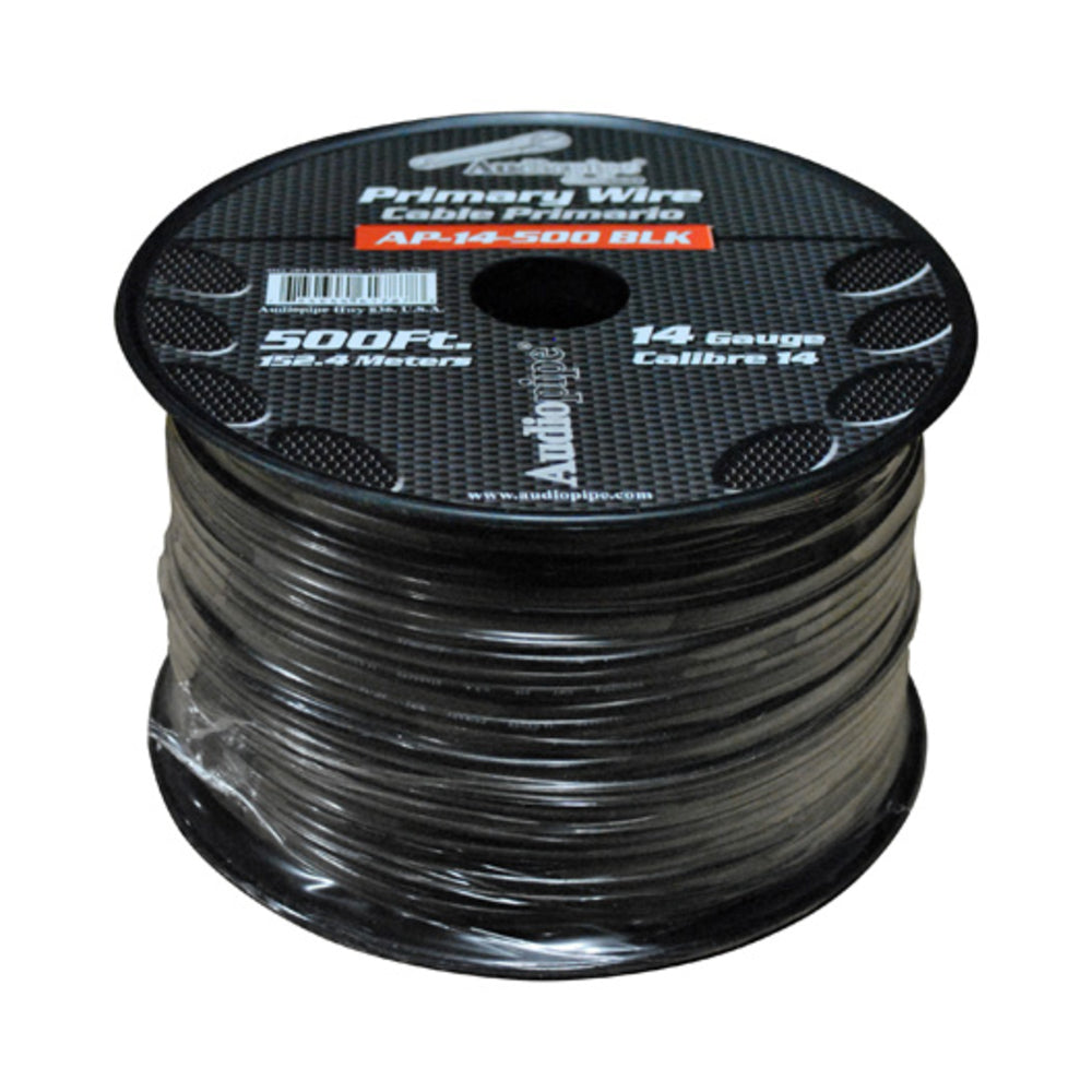 Audiopipe AP14500BK 14 Gauge 500 Ft Primary Wire Black Image 1