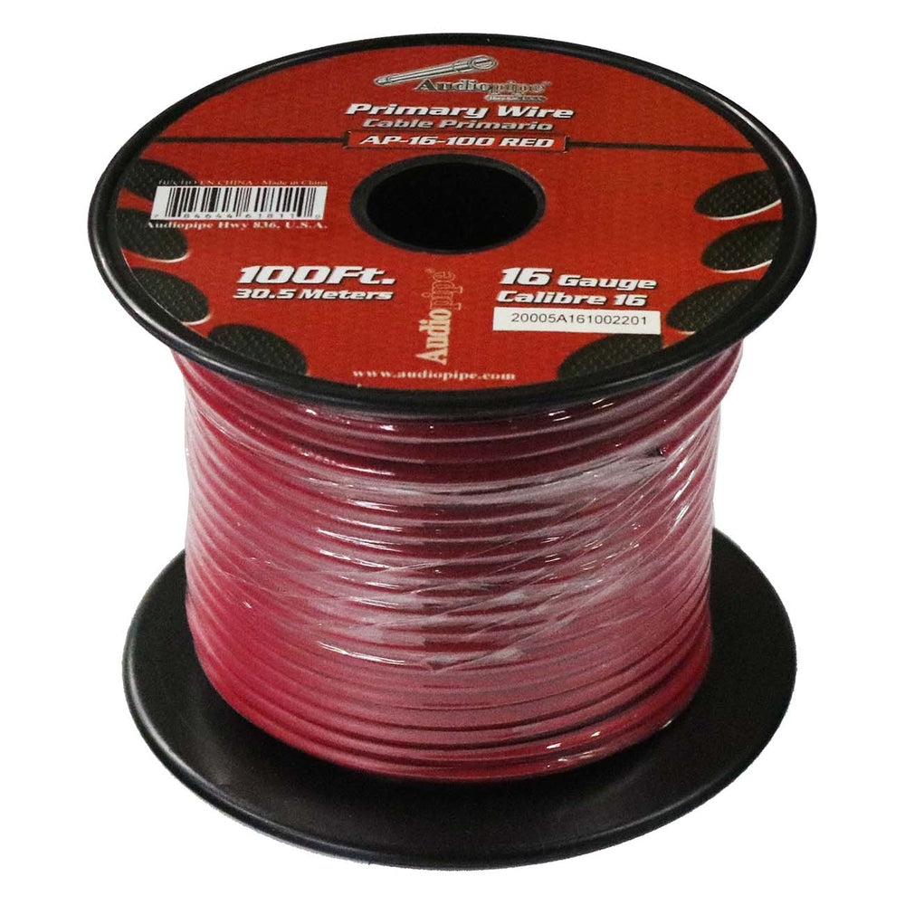 Audiopipe AP-16-100 red 16 gauge 100ft primary wire Image 1