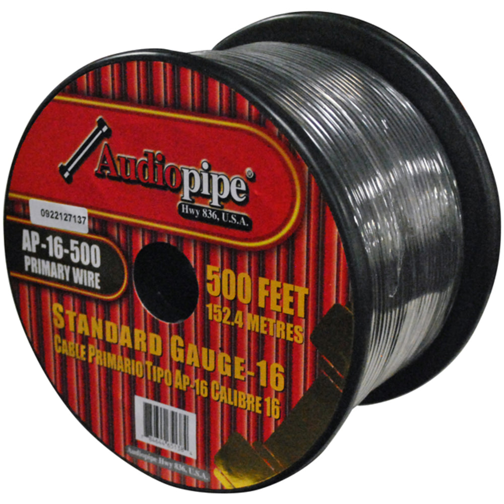 Audiopipe AP-15-500 Black 16G 500Ft Primary Wire Image 1
