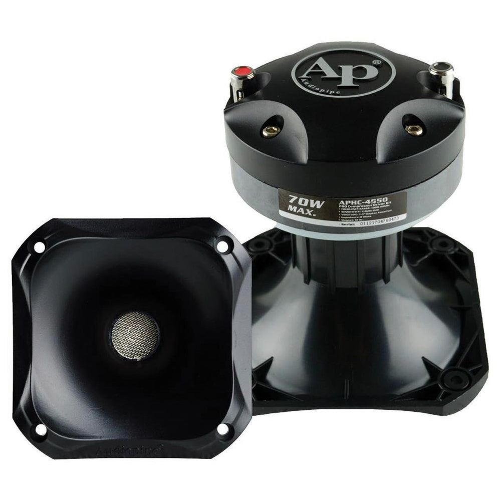 Audiopipe Aphc-4550 3.5" Compression Driver ABS Horn Combo Image 1