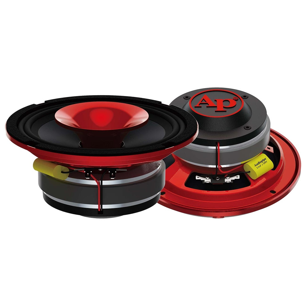 Audiopipe APMB-628GH-RED 6.5" Compression Horn Mid-Range Speaker Image 1