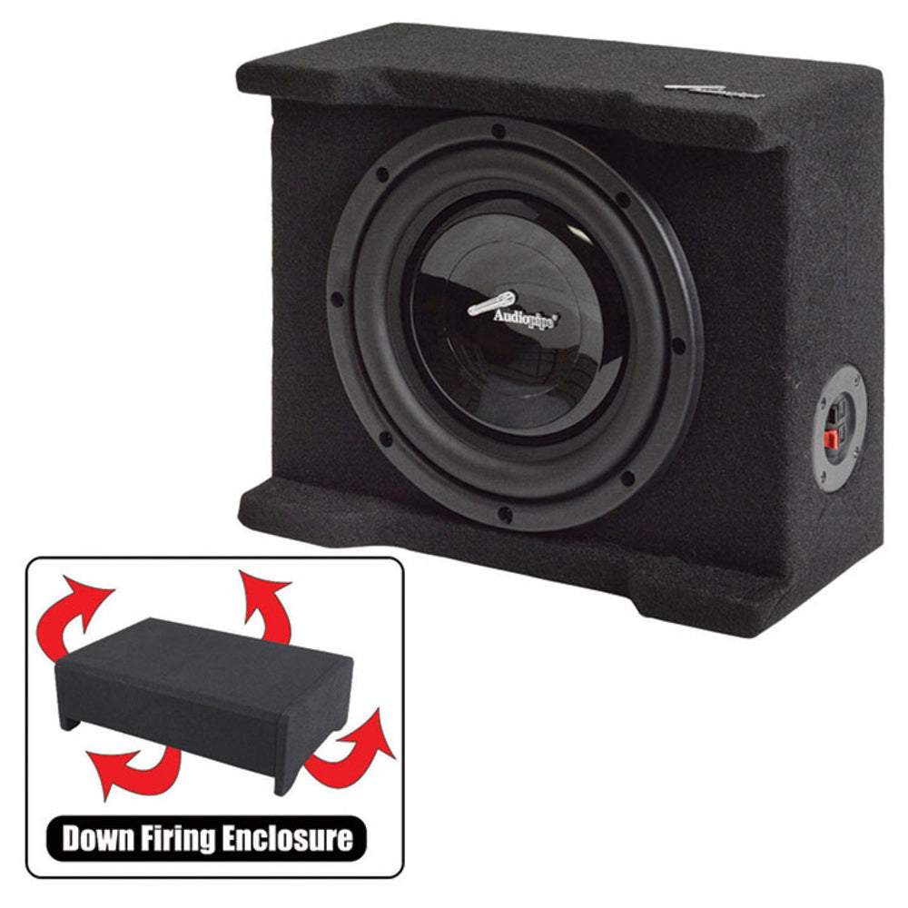 Audiopipe Apsb8Bdf Single 8" Shallow Downfire Sealed Enclosure Sub Image 1